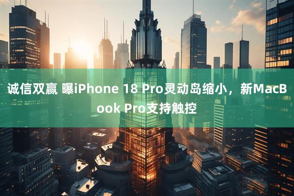 诚信双赢 曝iPhone 18 Pro灵动岛缩小，新MacBook Pro支持触控